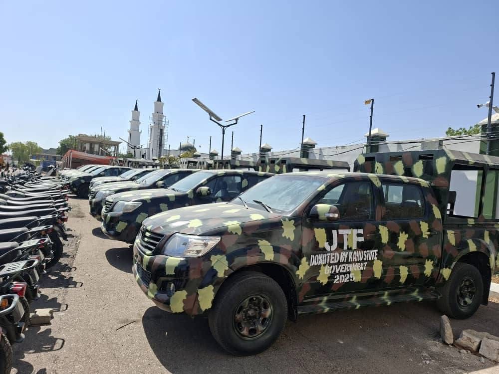 Governor Yusuf Boosts JTF Operations with New Vehicles and Motorcycles