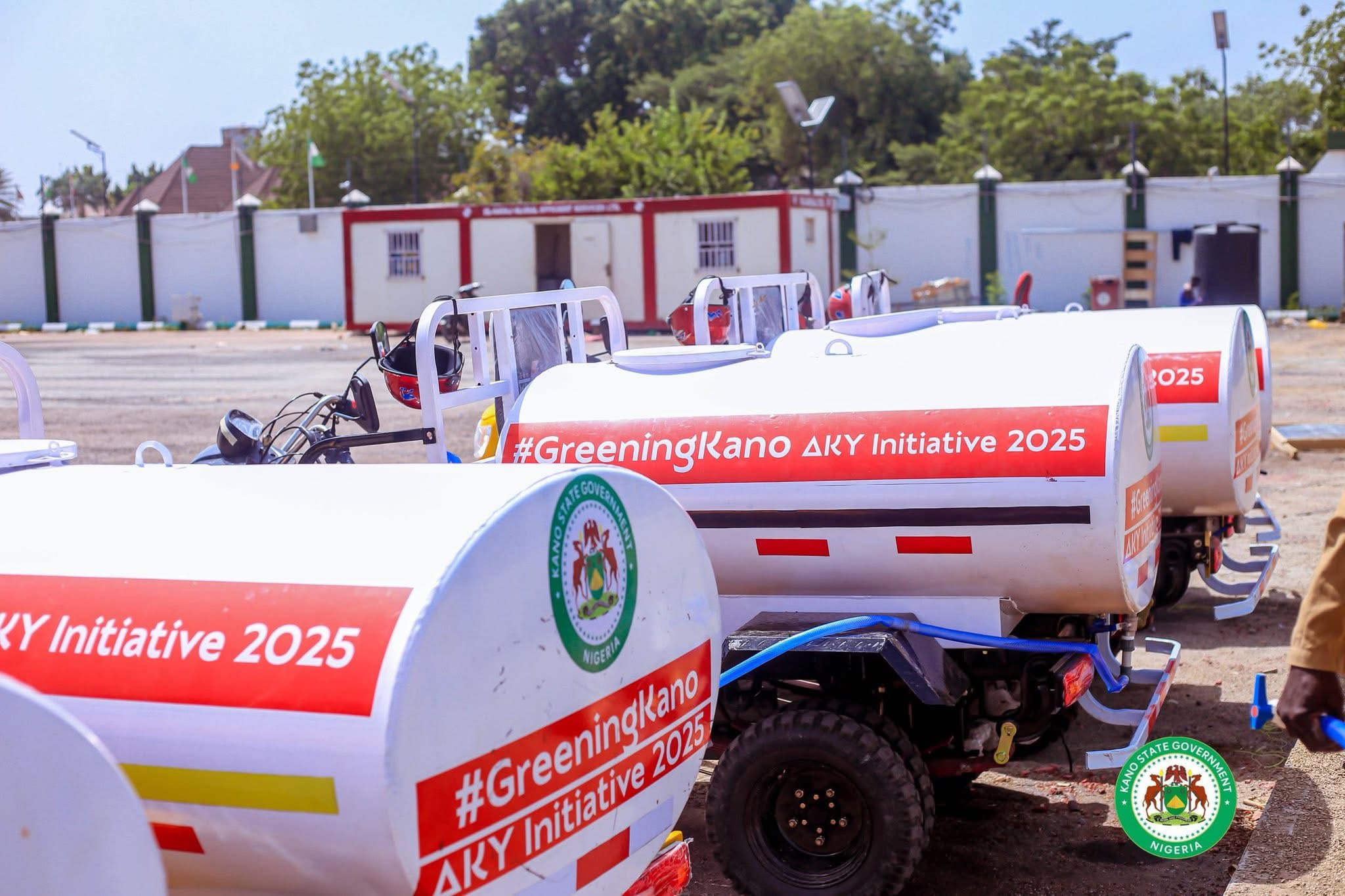 Governor Abba K Yusuf has purchased additional state-of-the-art watering/cleaning trucks and motorcycles.